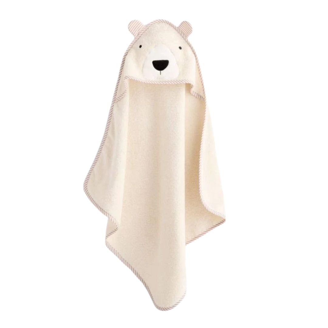 Premium Soft Polar Bear Hooded Baby Bath Towel Blanket